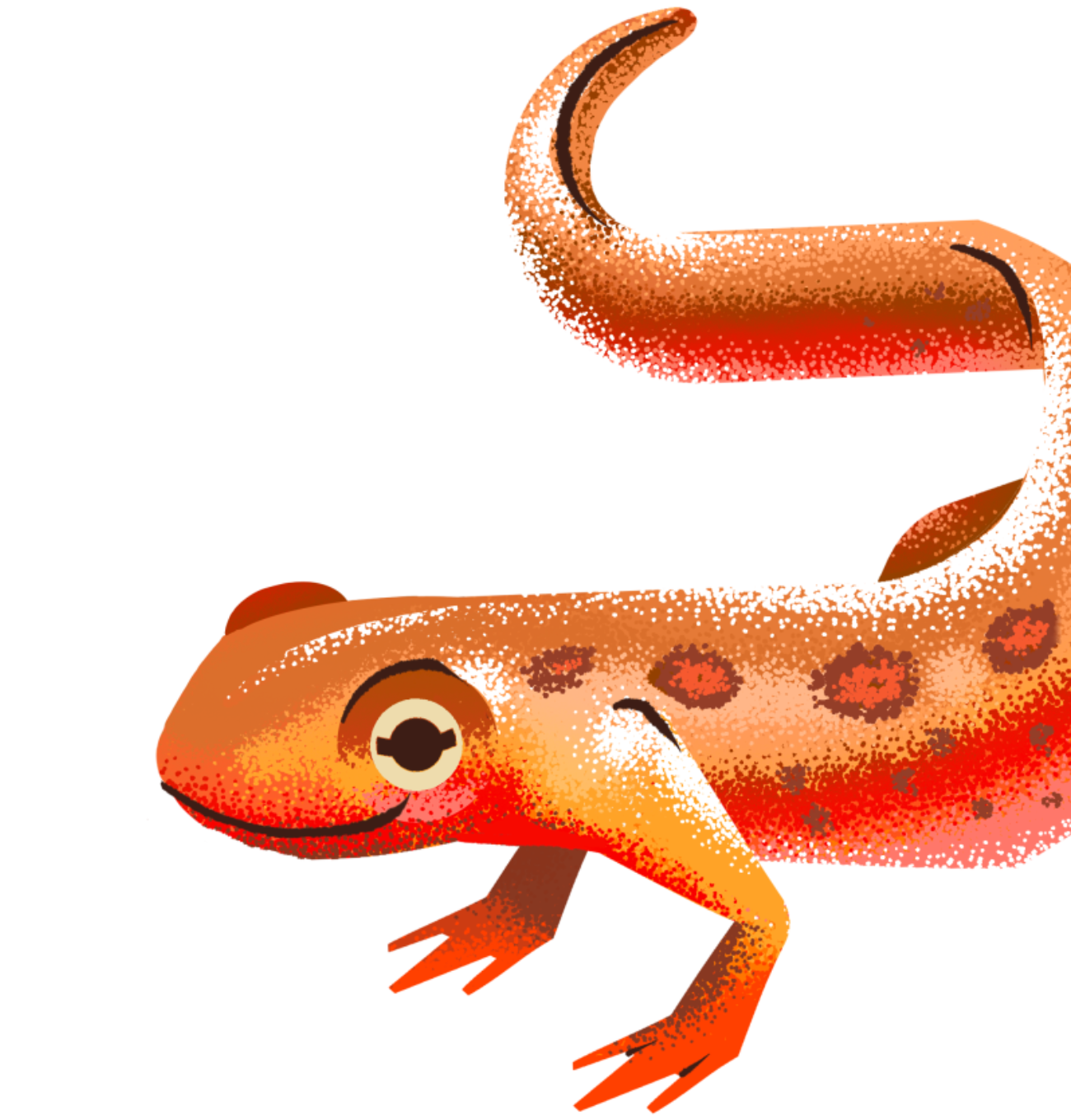 Knox Newts mascot bronze newt blinking downtown Knoxville